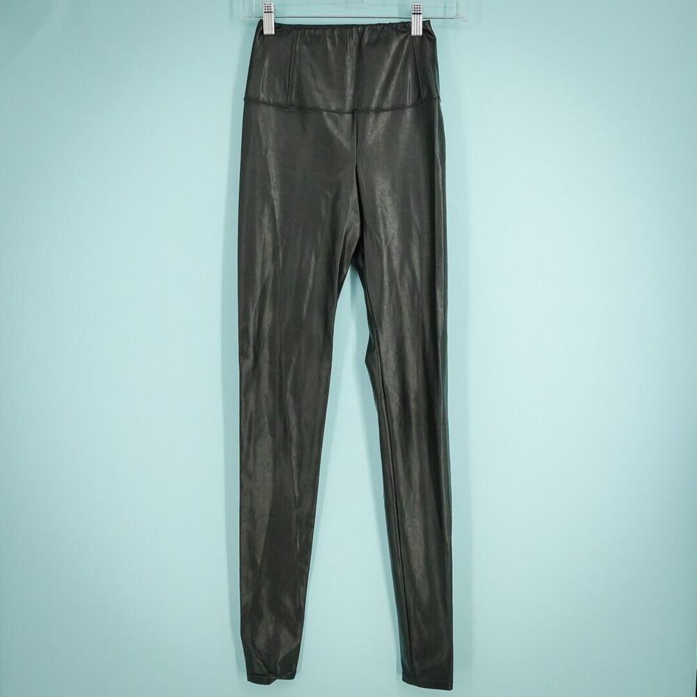 Wilfred Free Aritzia Size XS Daria Black Faux Leather Pull On Skinny Leggings